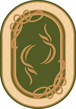 Ковер OLYMPOS_a704, 2,5*3,5, OVAL, GREEN